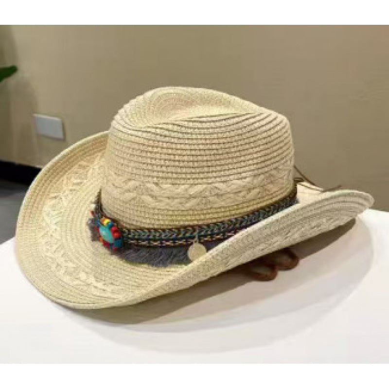 Straw Cowboy Hat with Charm Band