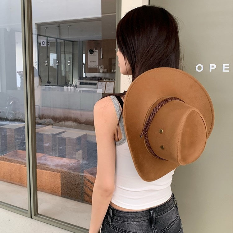 Felt Cowboy Hat with Rope Band