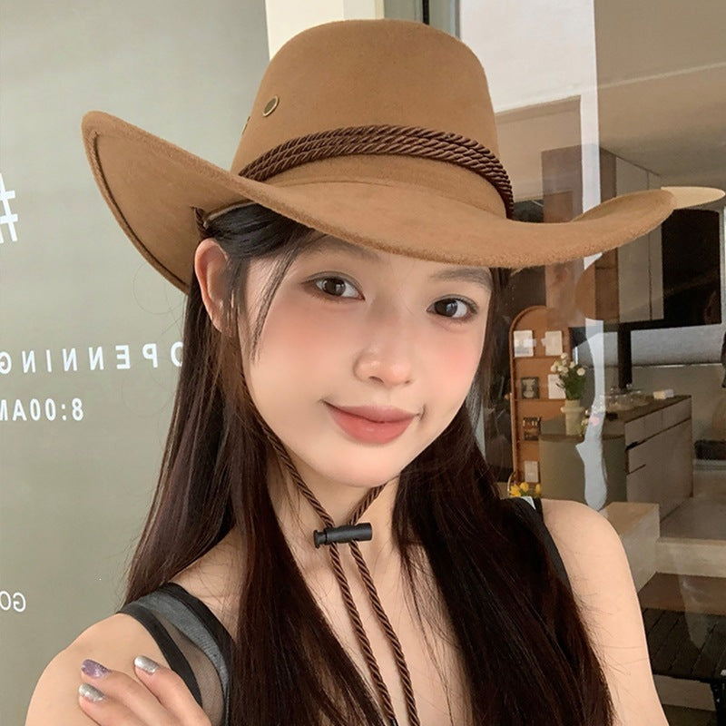 Felt Cowboy Hat with Rope Band