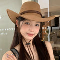 Felt Cowboy Hat with Rope Band