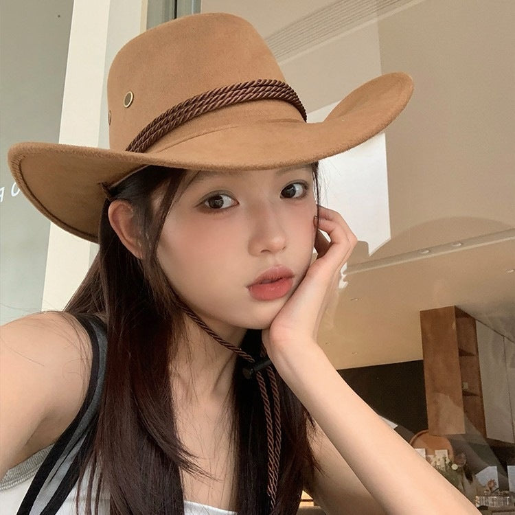 Felt Cowboy Hat with Rope Band