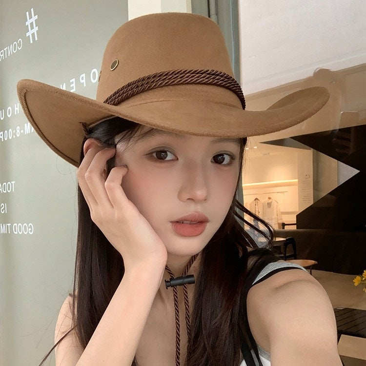Felt Cowboy Hat with Rope Band