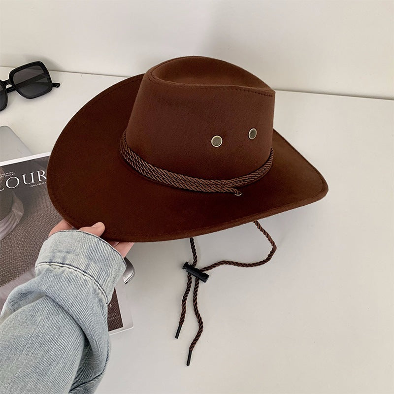 Felt Cowboy Hat with Rope Band